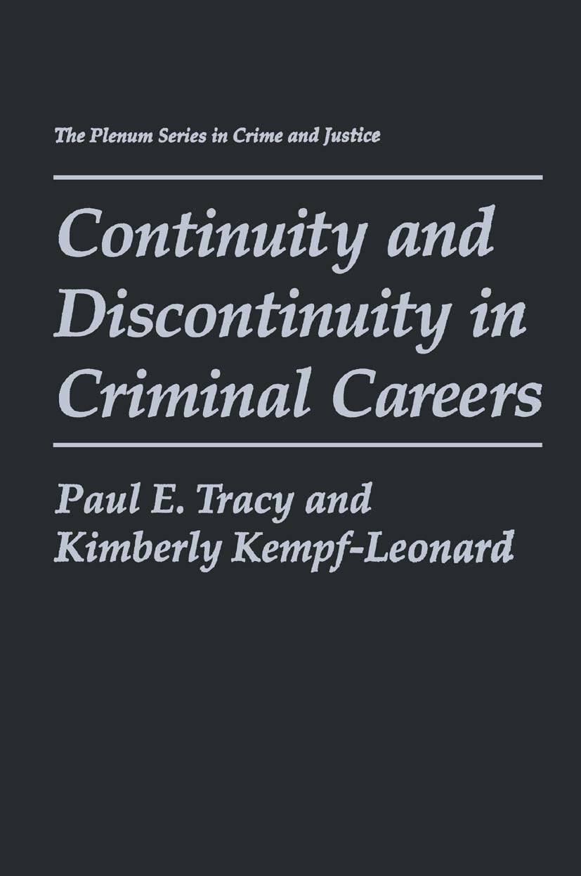 The Plenum Series in Crime and Justice