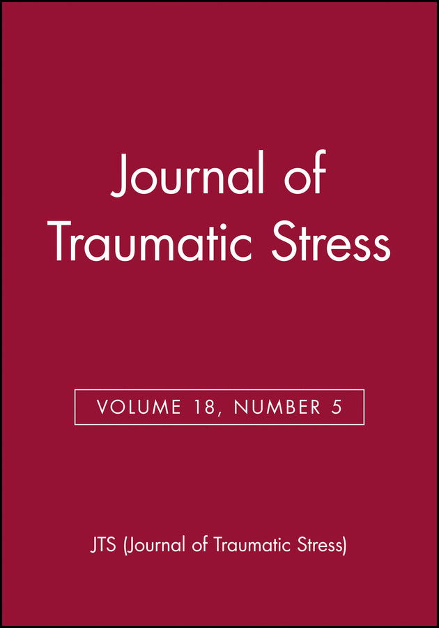 Journal of Traumatic Stress, Volume 18, Number 5