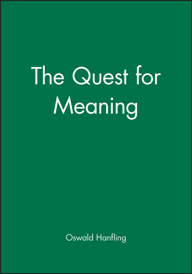 The Quest for Meaning