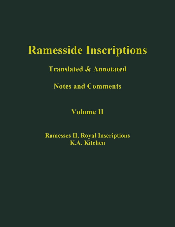 Ramesside Inscriptions, Ramesses II: Royal Inscriptions