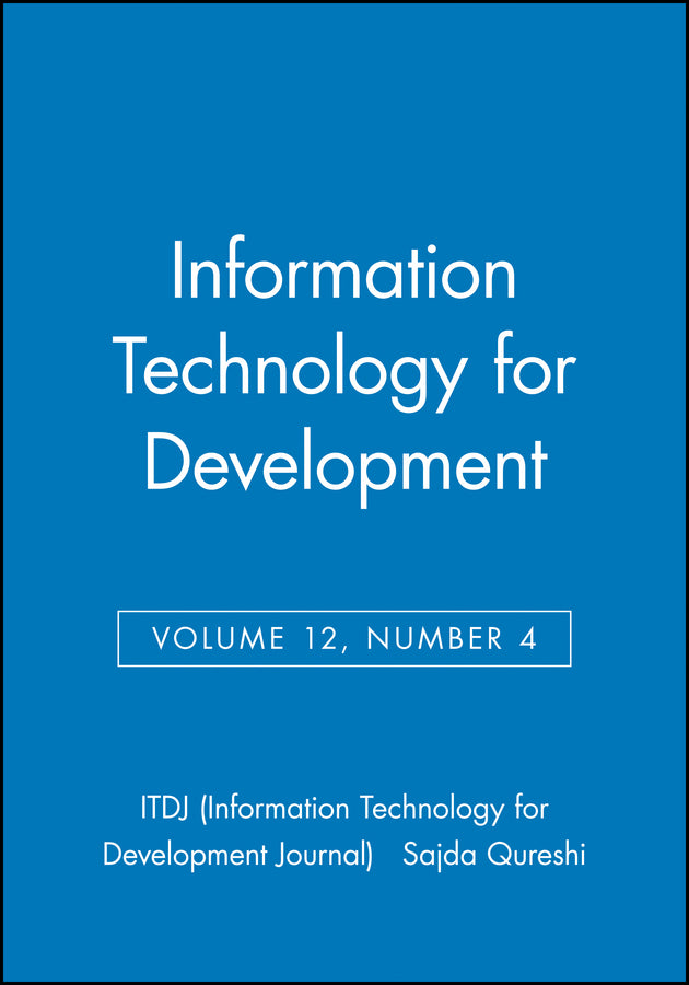 Information Technology for Development, Volume 12, Number 4