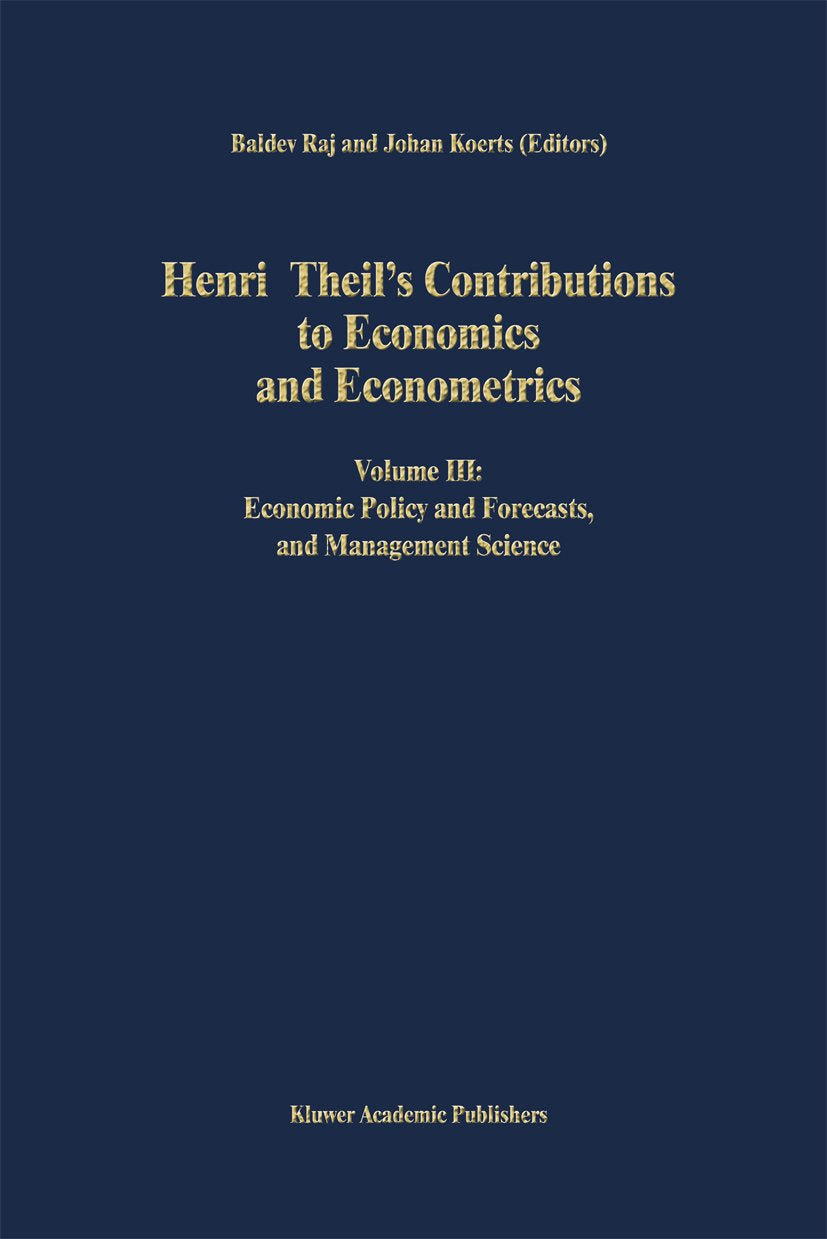 Advanced Studies in Theoretical and Applied Econometrics