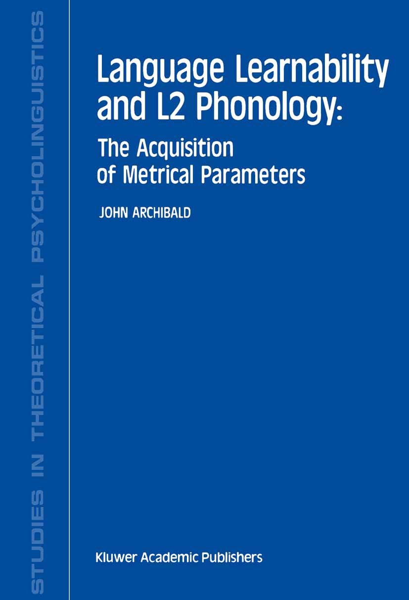 Studies in Theoretical Psycholinguistics