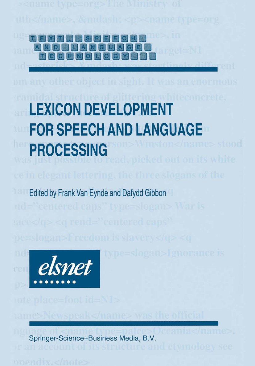 Text, Speech and Language Technology