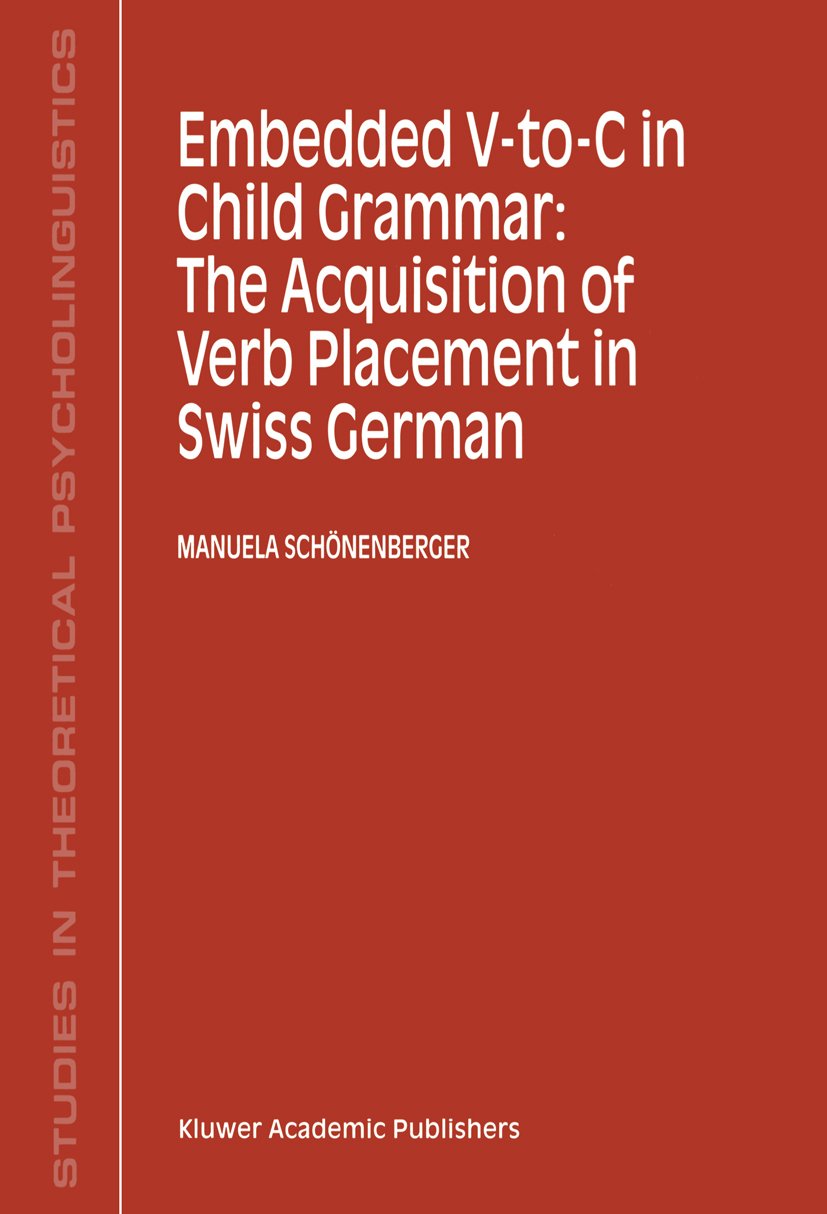 Studies in Theoretical Psycholinguistics
