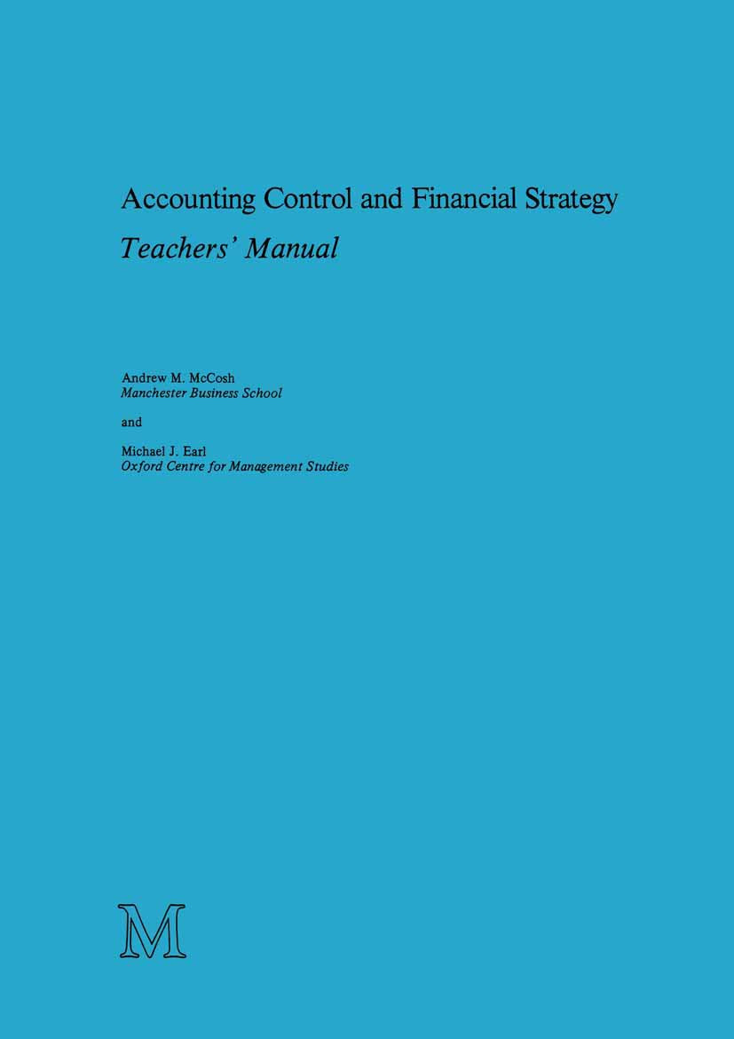 Accounting Control and Financial Strategy