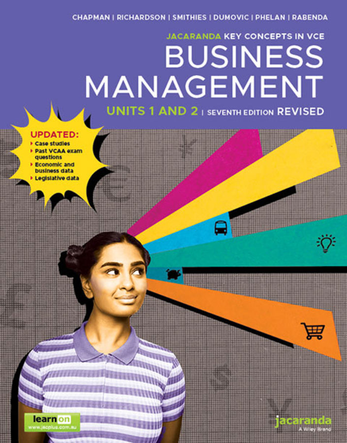 Jacaranda Key Concepts in VCE Business Management Units 1 and 2, 7e Revised learnON and Print