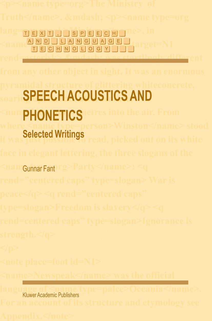 Speech Acoustics and Phonetics