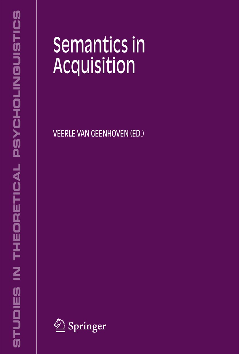 Studies in Theoretical Psycholinguistics