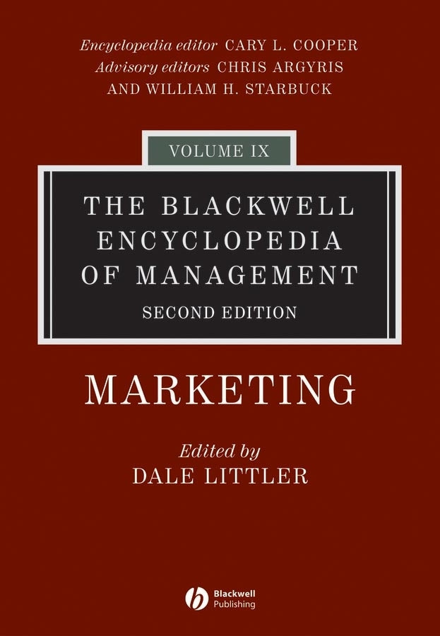 The Blackwell Encyclopedia of Management, Marketing