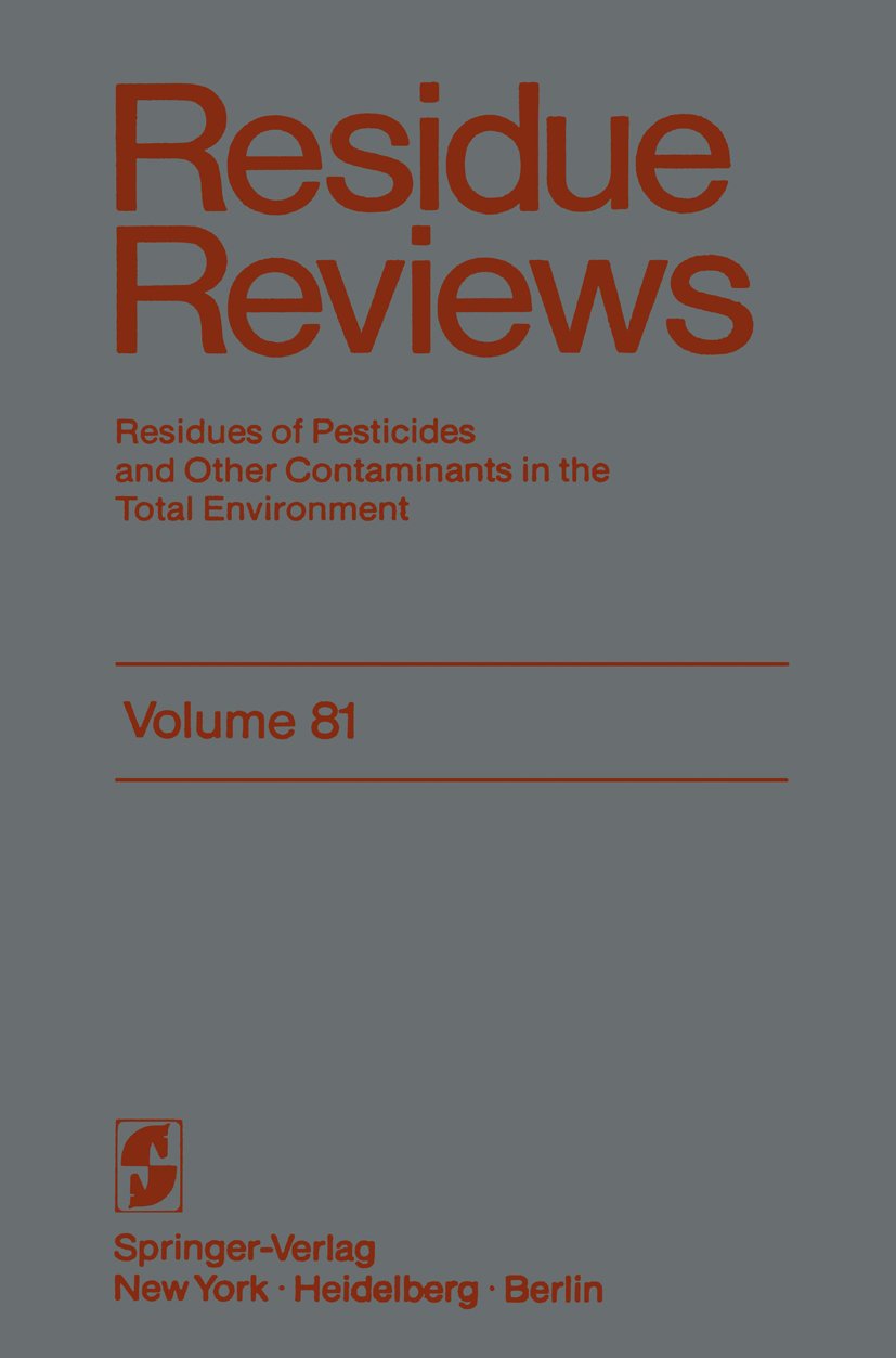 Reviews of Environmental Contamination and Toxicology
