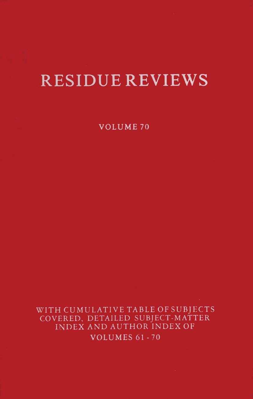 Reviews of Environmental Contamination and Toxicology