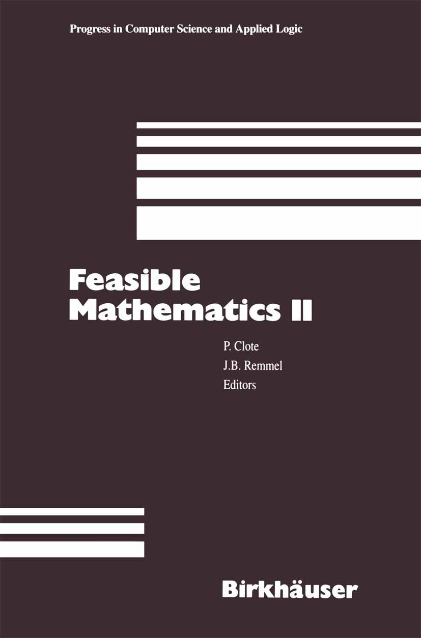 Progress in Computer Science and Applied Logic
