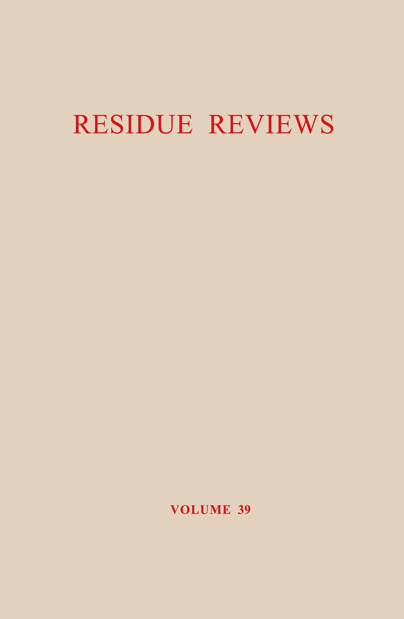 Reviews of Environmental Contamination and Toxicology
