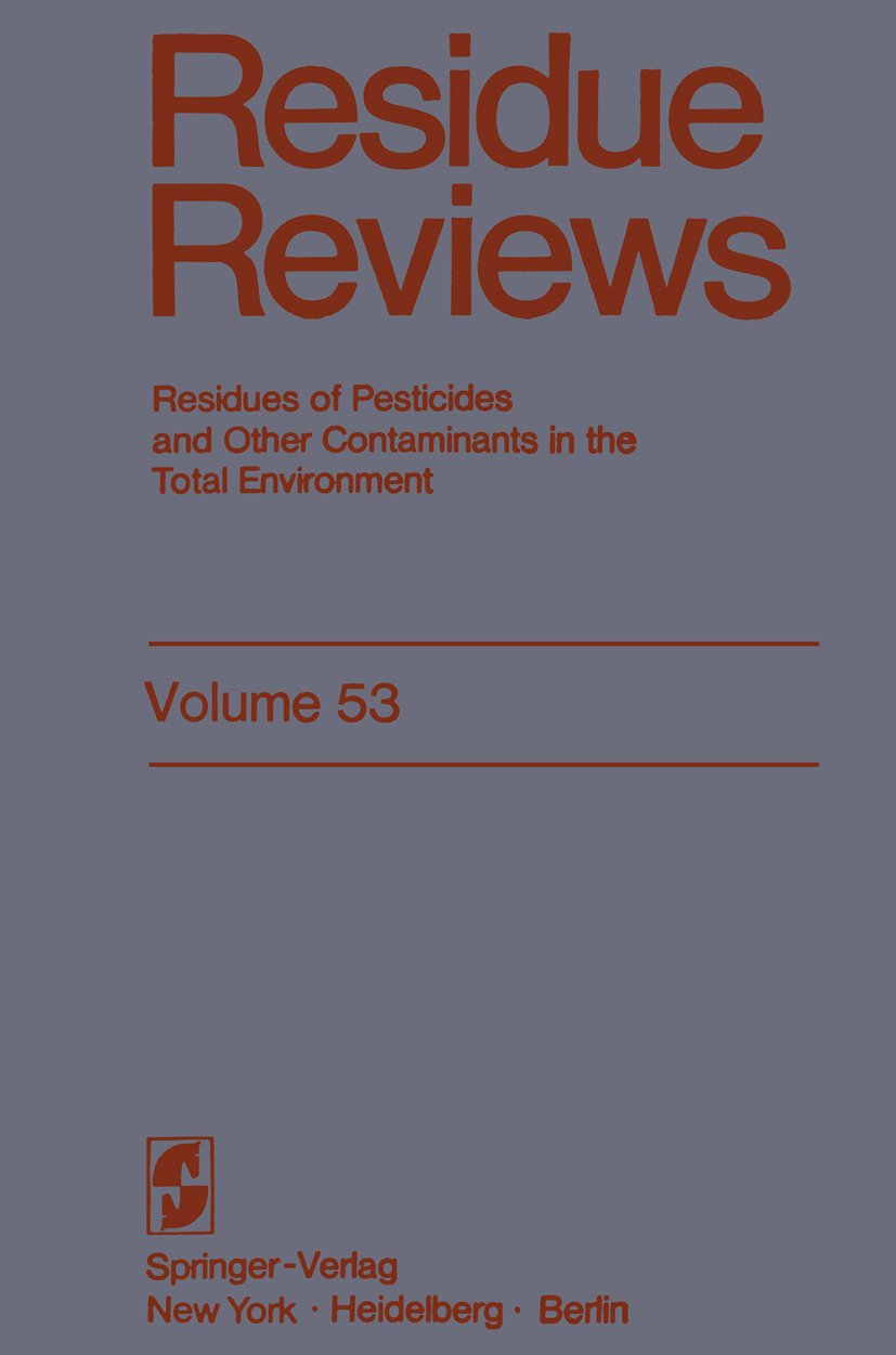 Reviews of Environmental Contamination and Toxicology