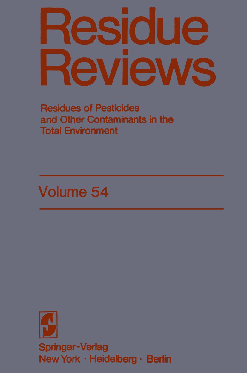 Reviews of Environmental Contamination and Toxicology