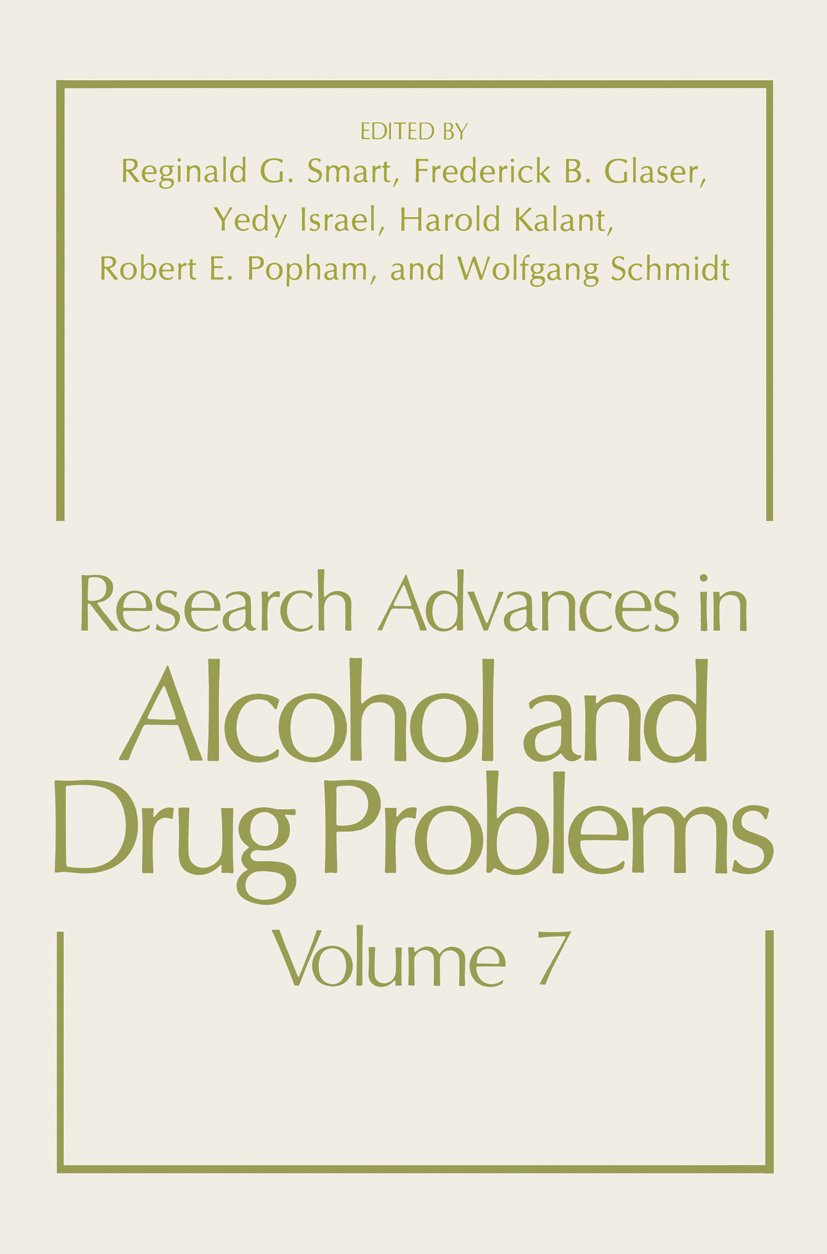 Research Advances in Alcohol and Drug Problems