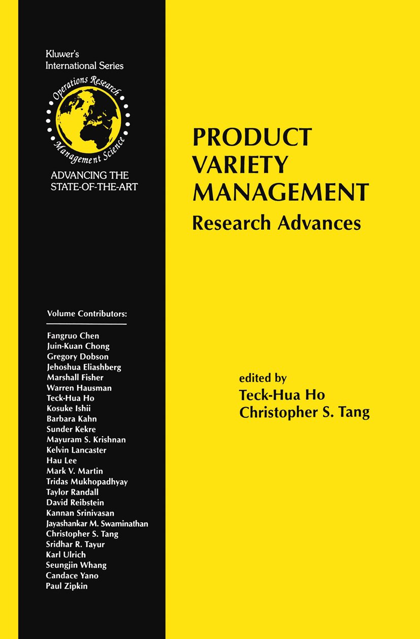 International Series in Operations Research & Management Science