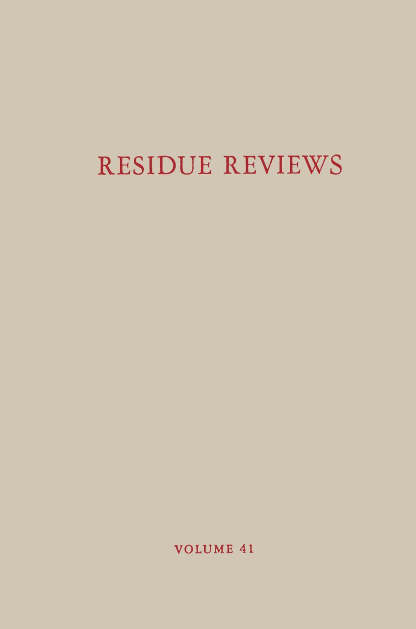 Reviews of Environmental Contamination and Toxicology