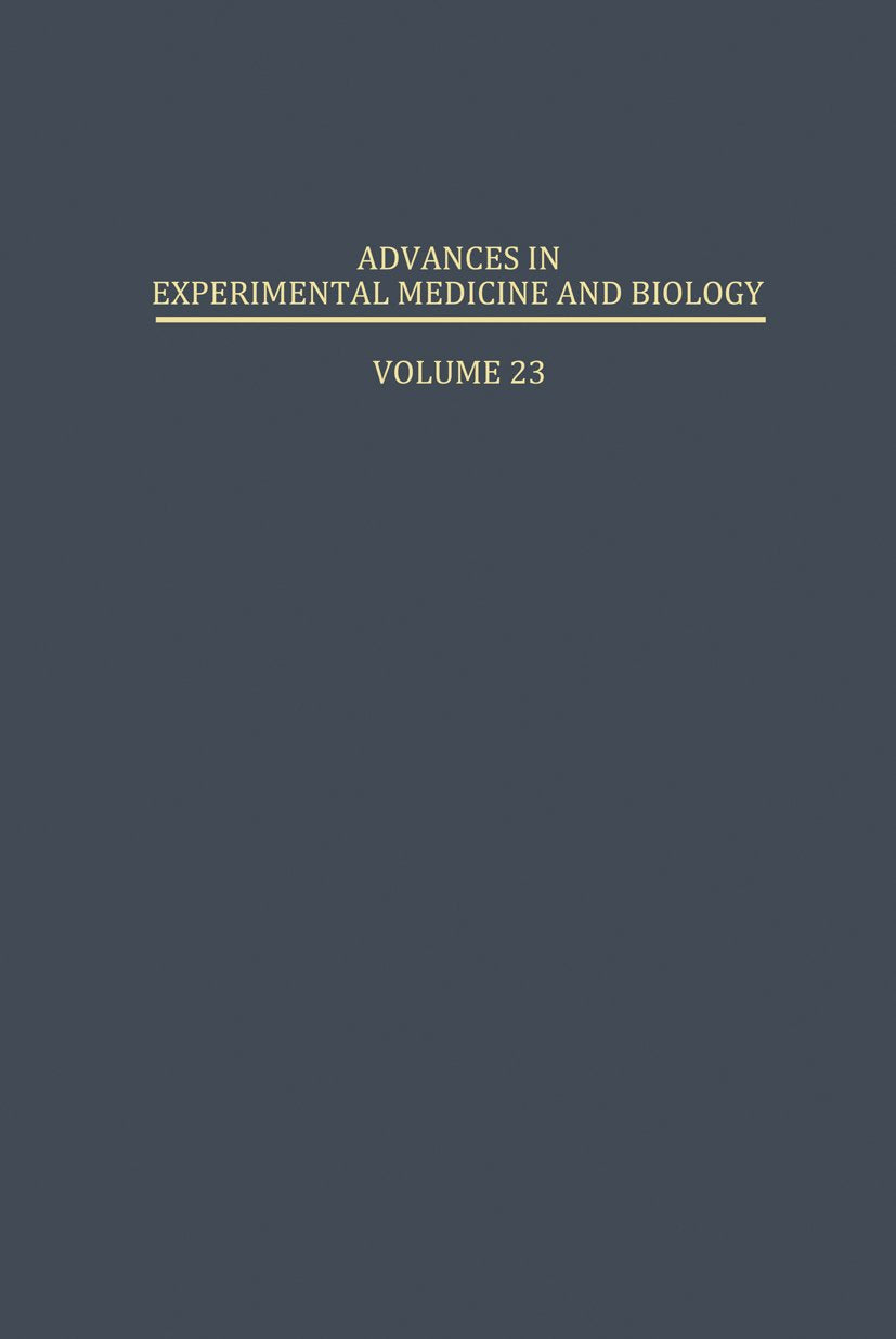 Advances in Experimental Medicine and Biology