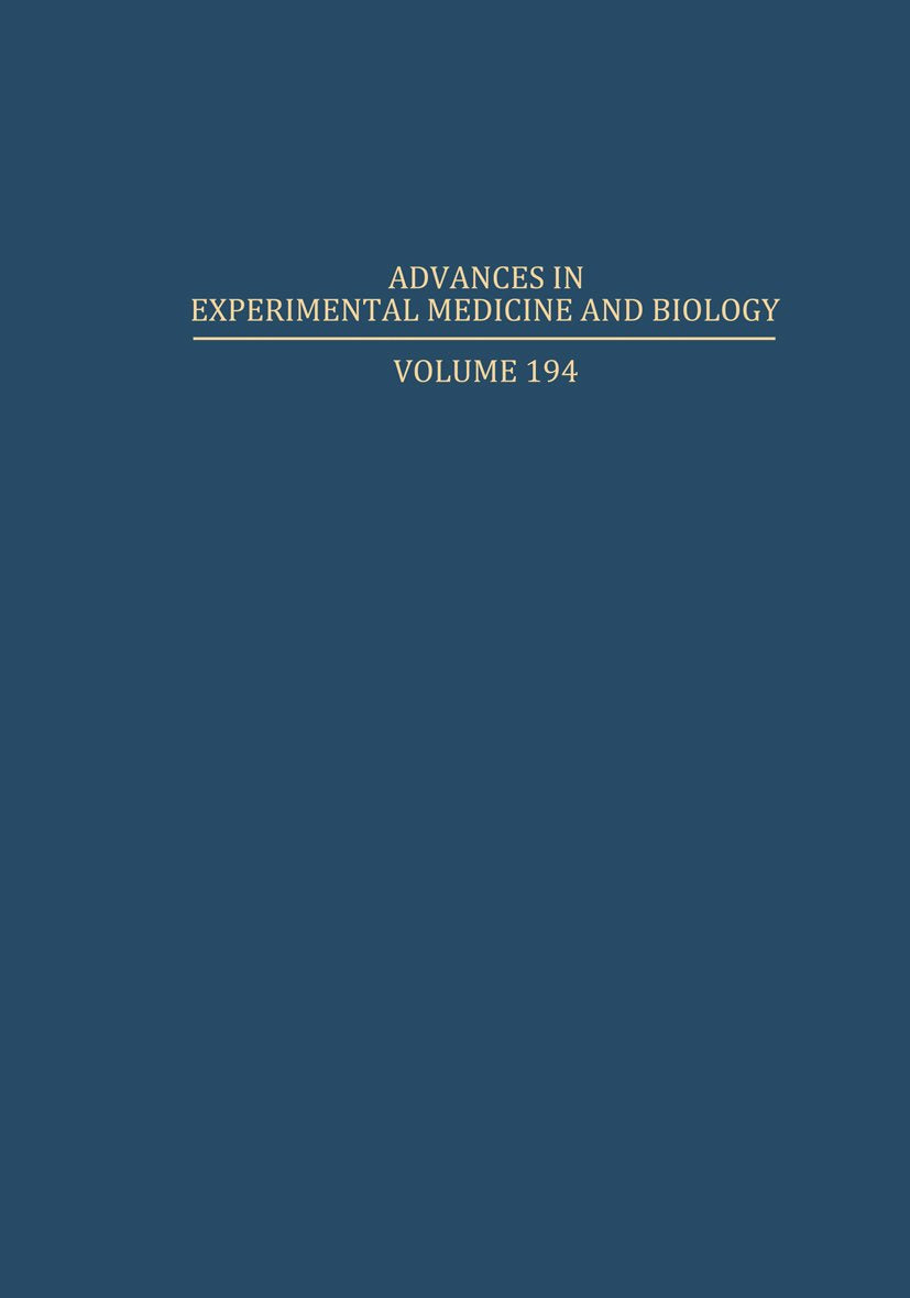 Advances in Experimental Medicine and Biology