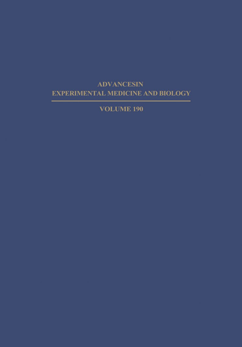 Advances in Experimental Medicine and Biology