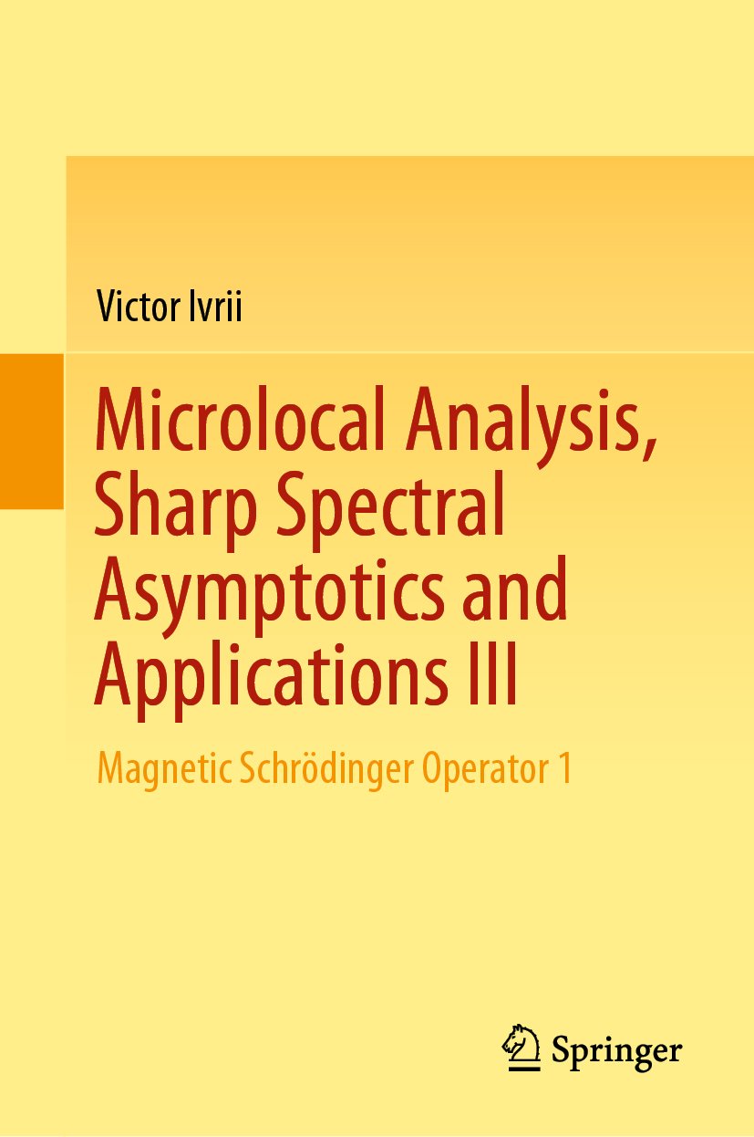 Microlocal Analysis, Sharp Spectral Asymptotics and Applications III