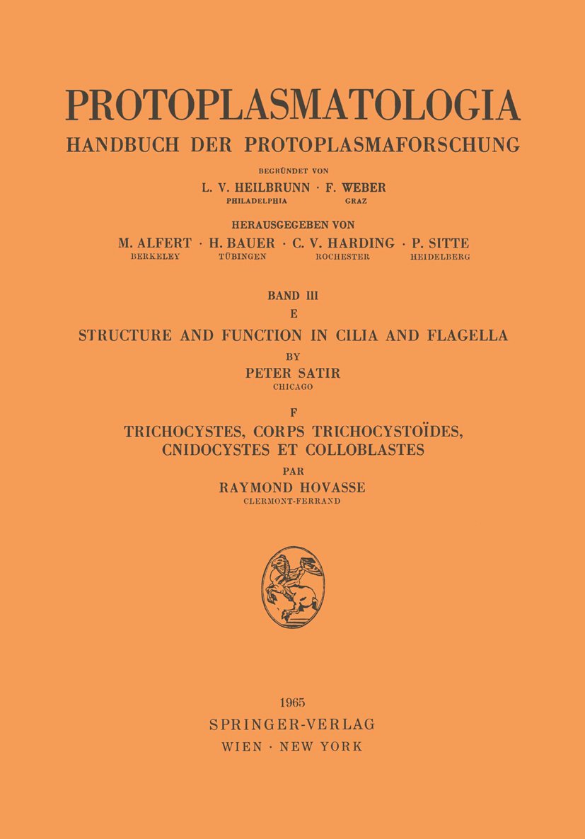 Structure and Function in Cilia and Flagella / Trichocystes, Corps Trichocystoïdes, Cnidocystes et Colloblastes