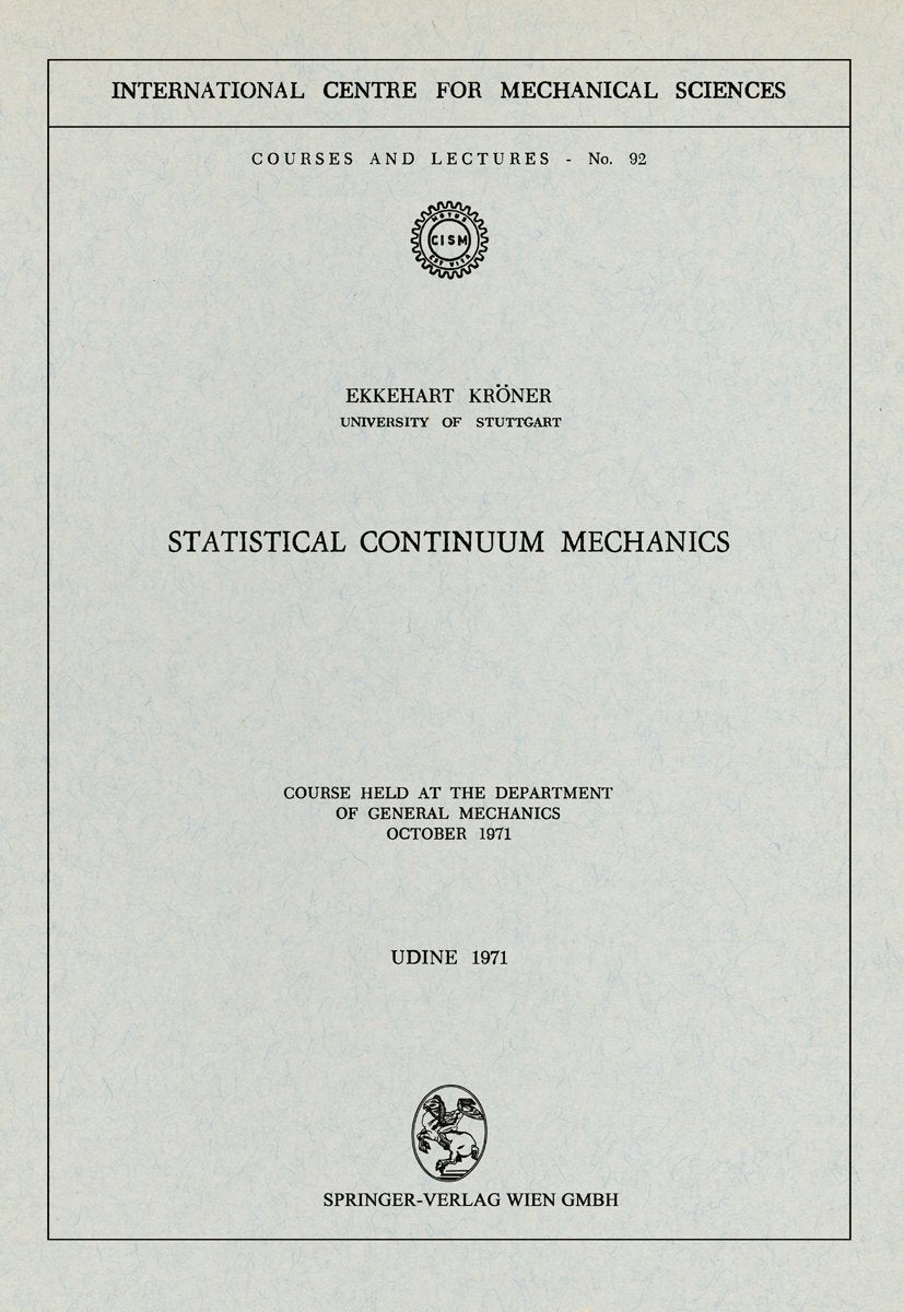 CISM International Centre for Mechanical Sciences