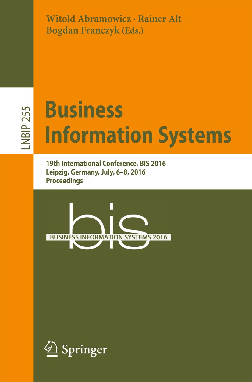 Lecture Notes in Business Information Processing