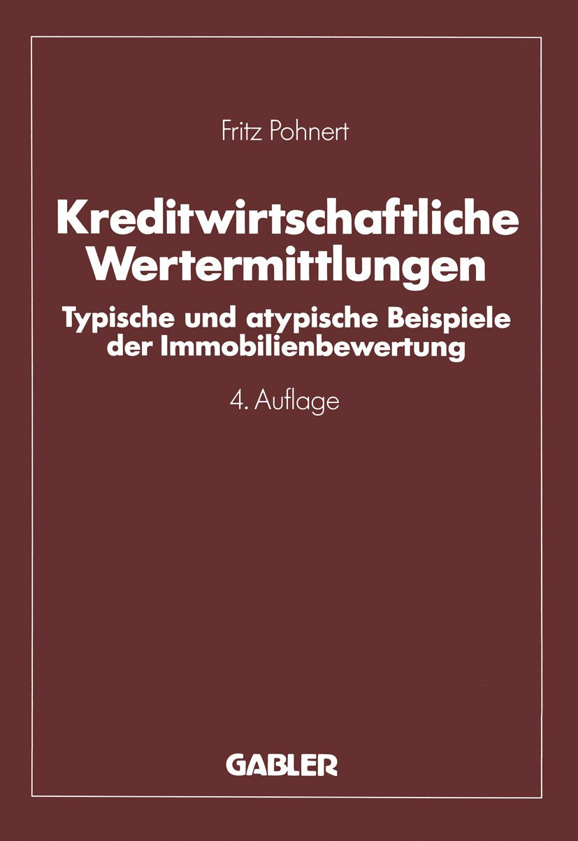 Kreditwirtschaftliche Wertermittlungen