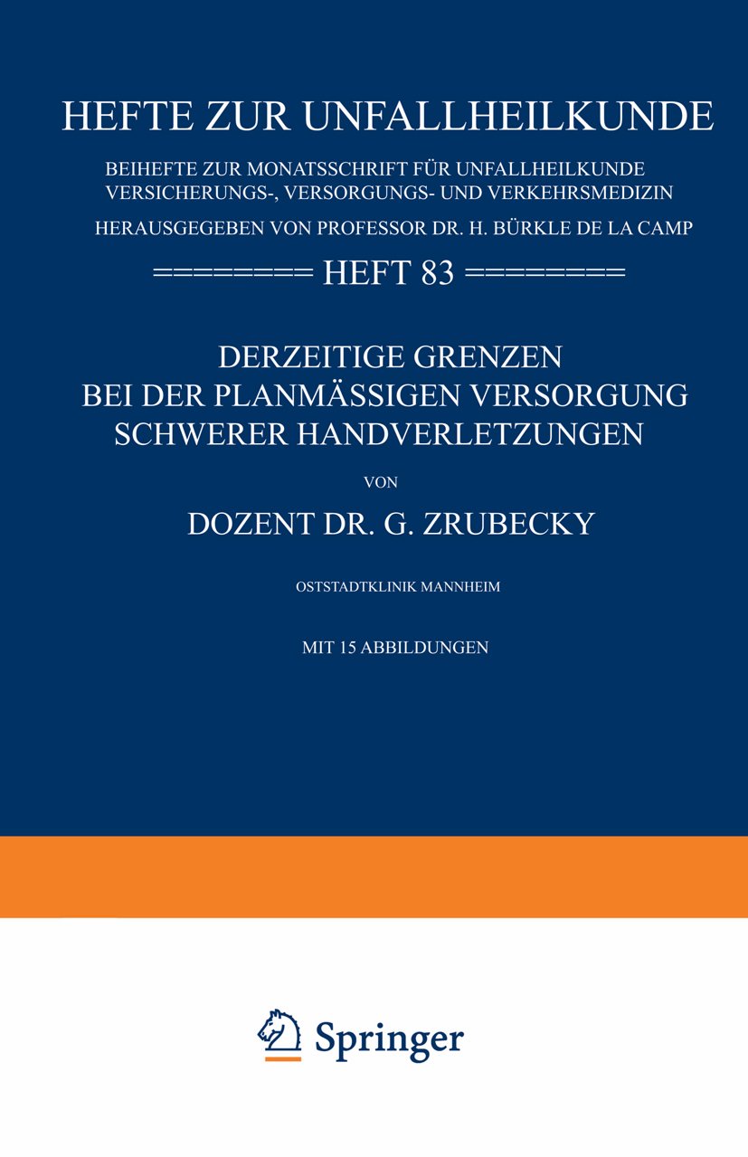 Derzeitige Grenzen bei der Planmässigen Versorgung Schwerer Handverletzungen