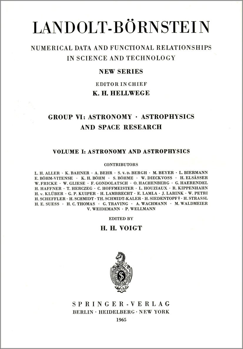 Landolt-Börnstein: Numerical Data and Functional Relationships in Science and Technology - New Series