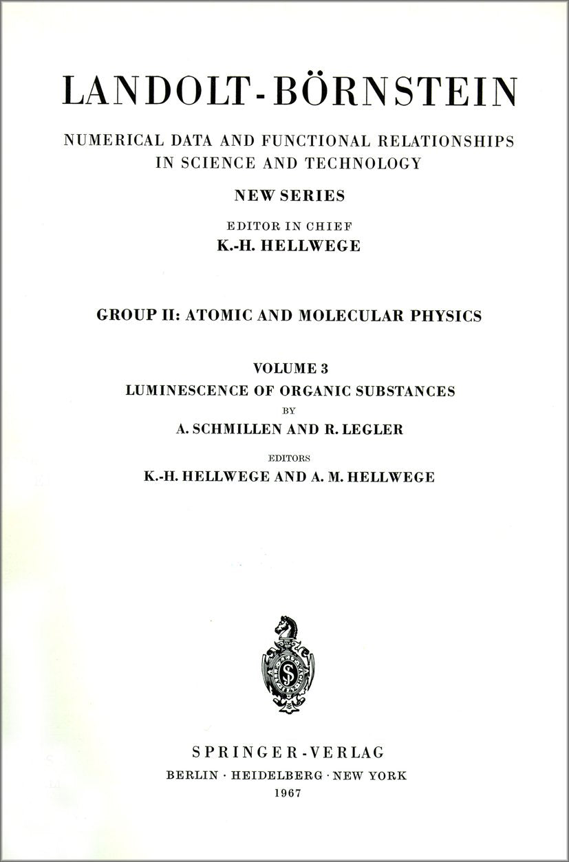 Landolt-Börnstein: Numerical Data and Functional Relationships in Science and Technology - New Series