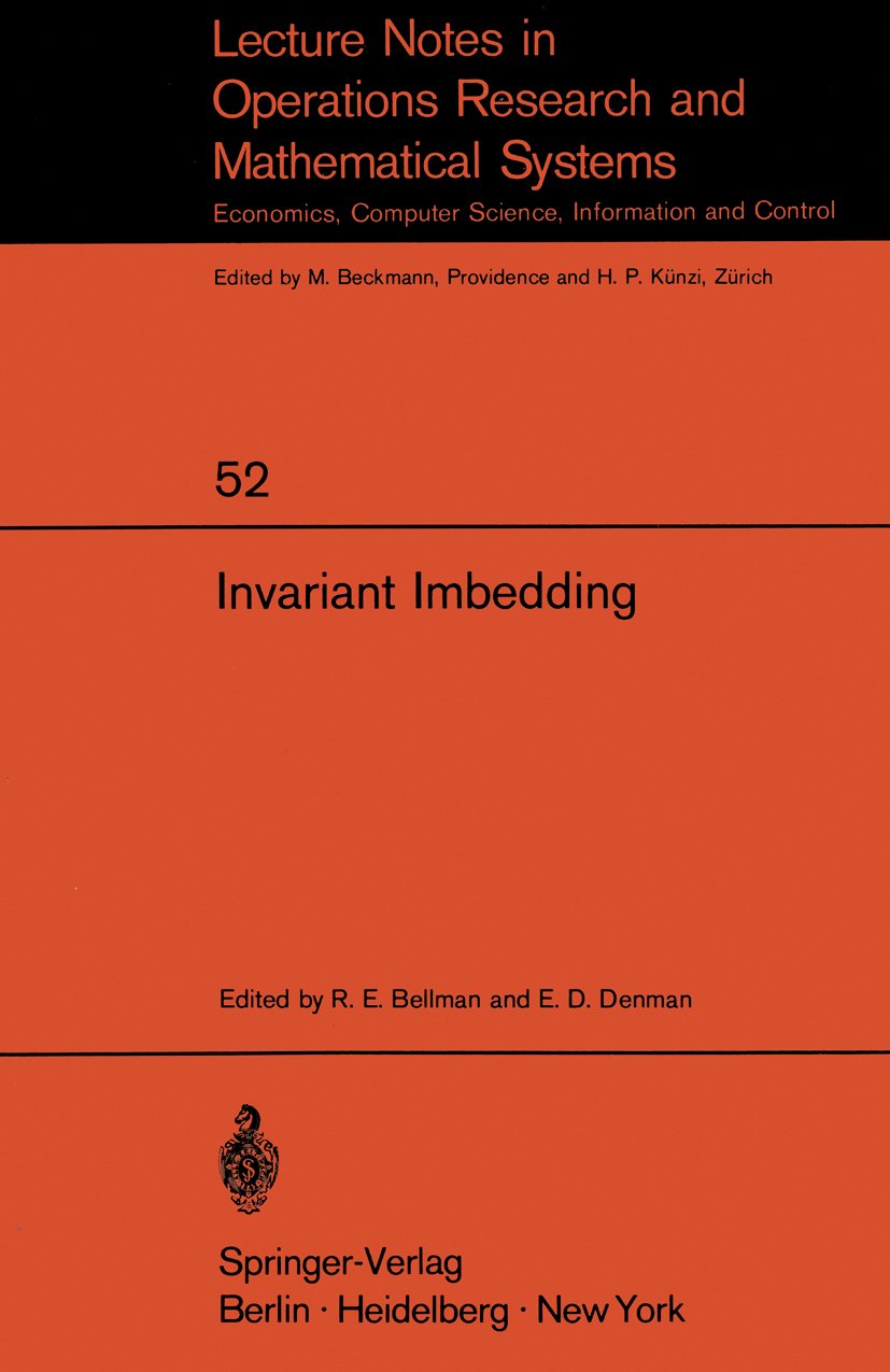 Lecture Notes in Economics and Mathematical Systems