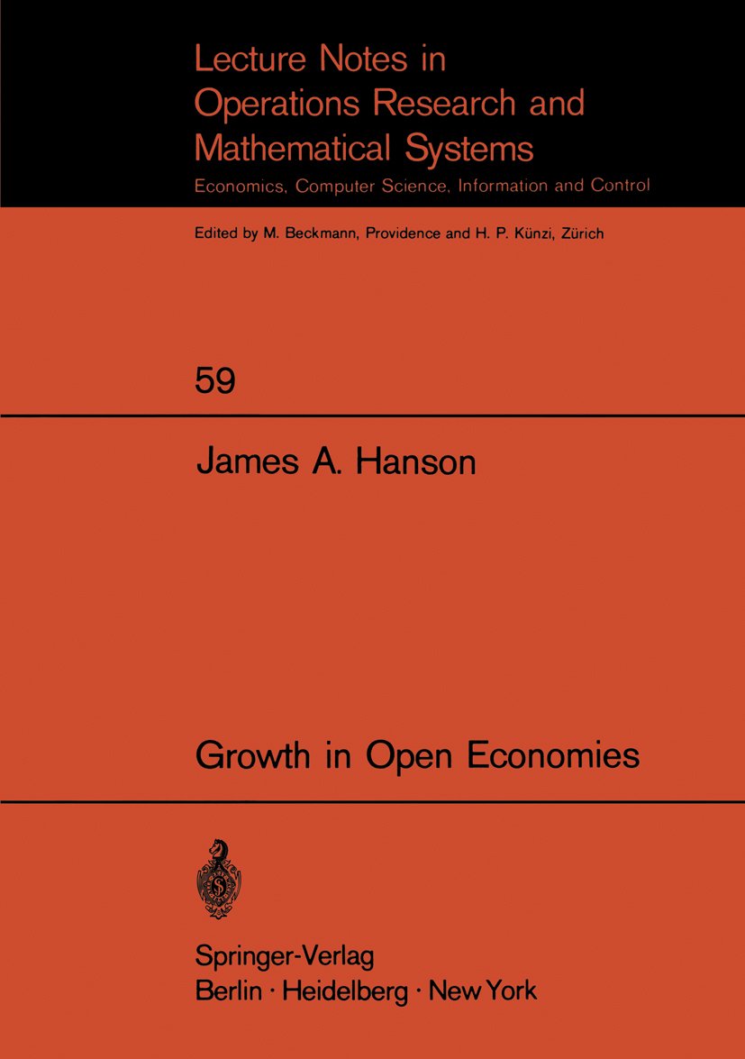 Lecture Notes in Economics and Mathematical Systems
