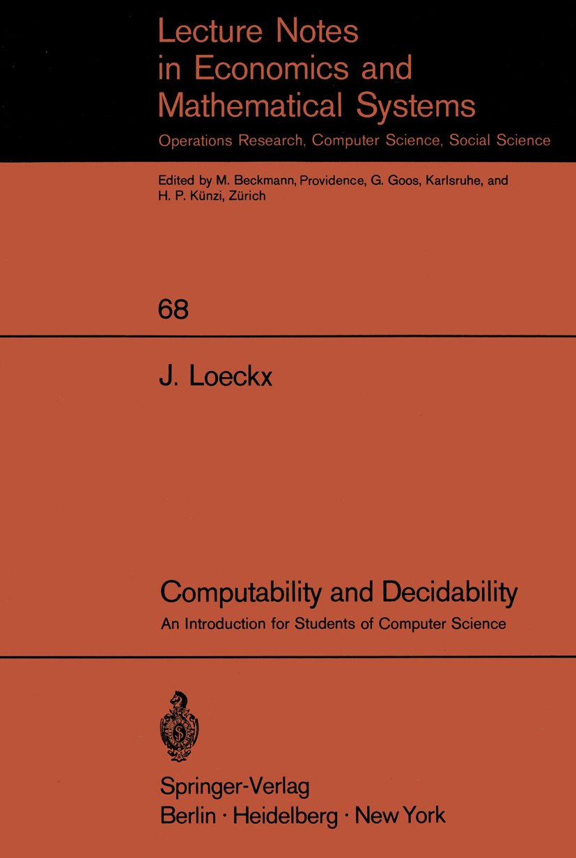 Lecture Notes in Economics and Mathematical Systems