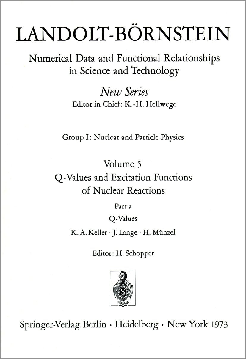 Landolt-Börnstein: Numerical Data and Functional Relationships in Science and Technology - New Series