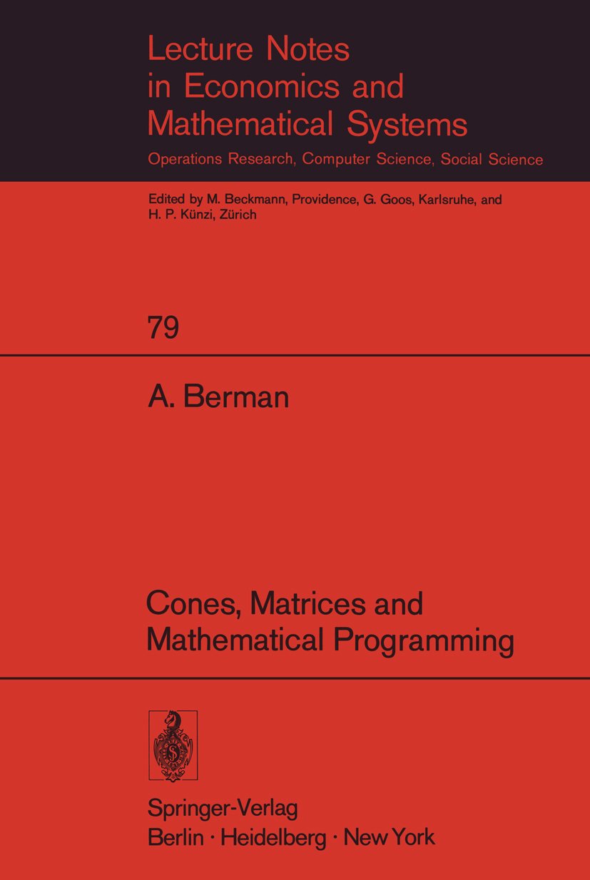 Lecture Notes in Economics and Mathematical Systems