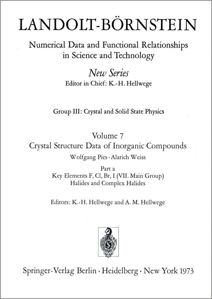 Landolt-Börnstein: Numerical Data and Functional Relationships in Science and Technology - New Series