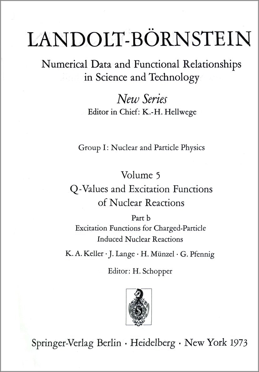 Landolt-Börnstein: Numerical Data and Functional Relationships in Science and Technology - New Series