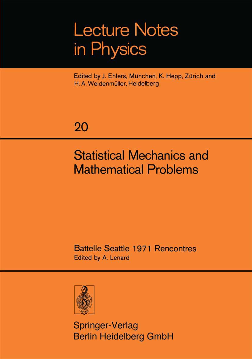 Statistical Mechanics and Mathematical Problems