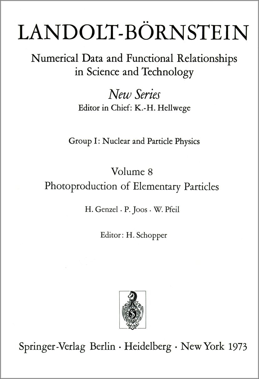 Landolt-Börnstein: Numerical Data and Functional Relationships in Science and Technology - New Series