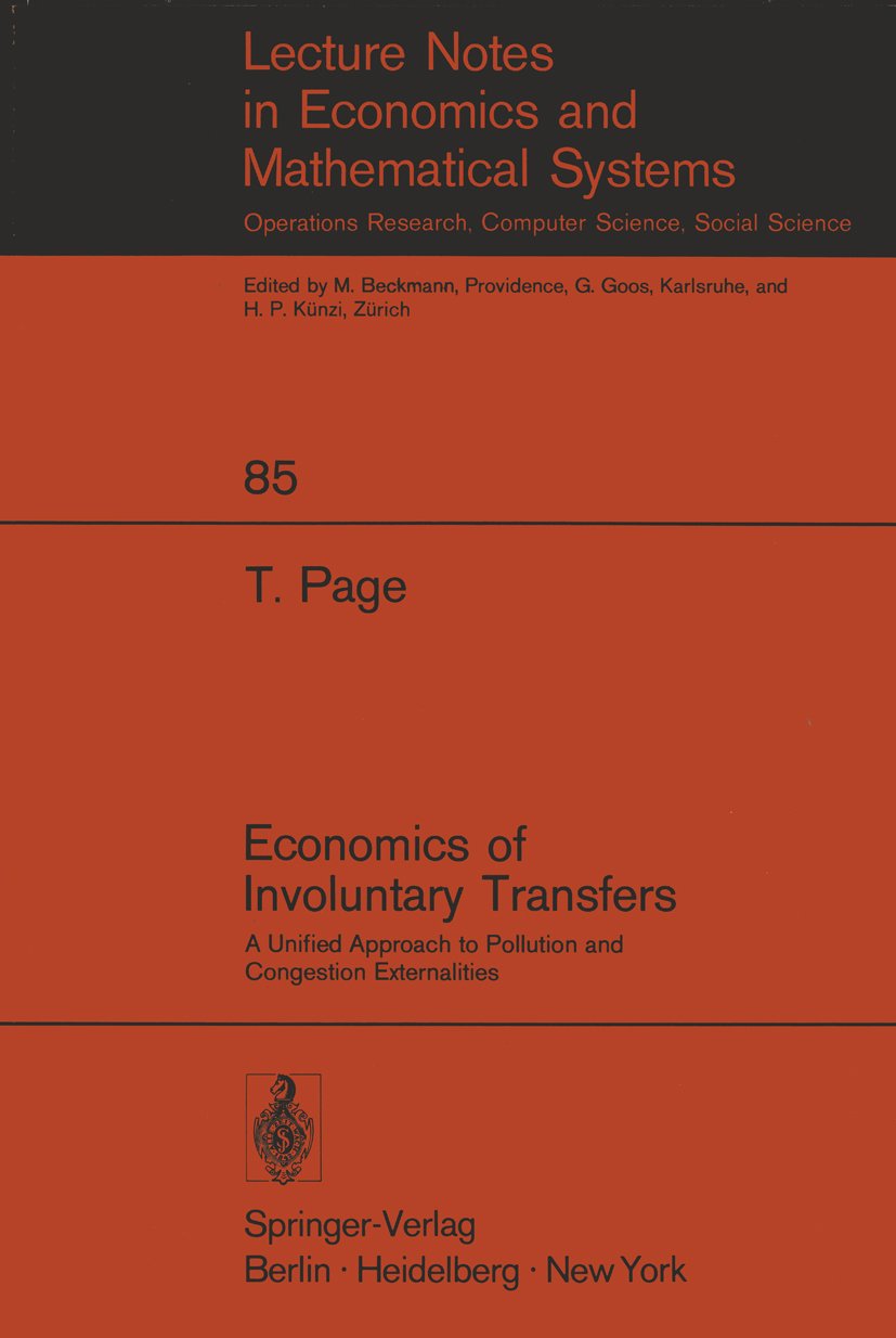 Lecture Notes in Economics and Mathematical Systems