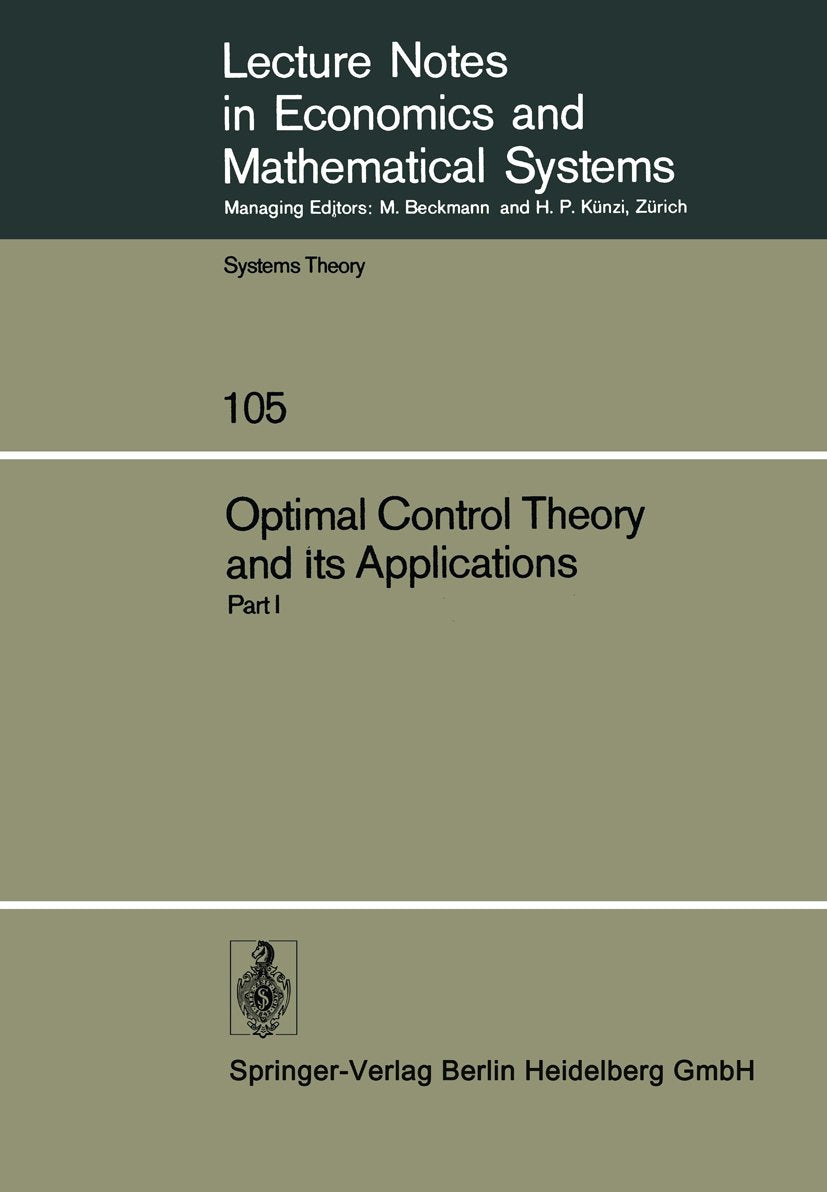 Lecture Notes in Economics and Mathematical Systems