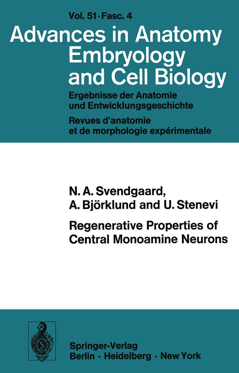 Advances in Anatomy, Embryology and Cell Biology