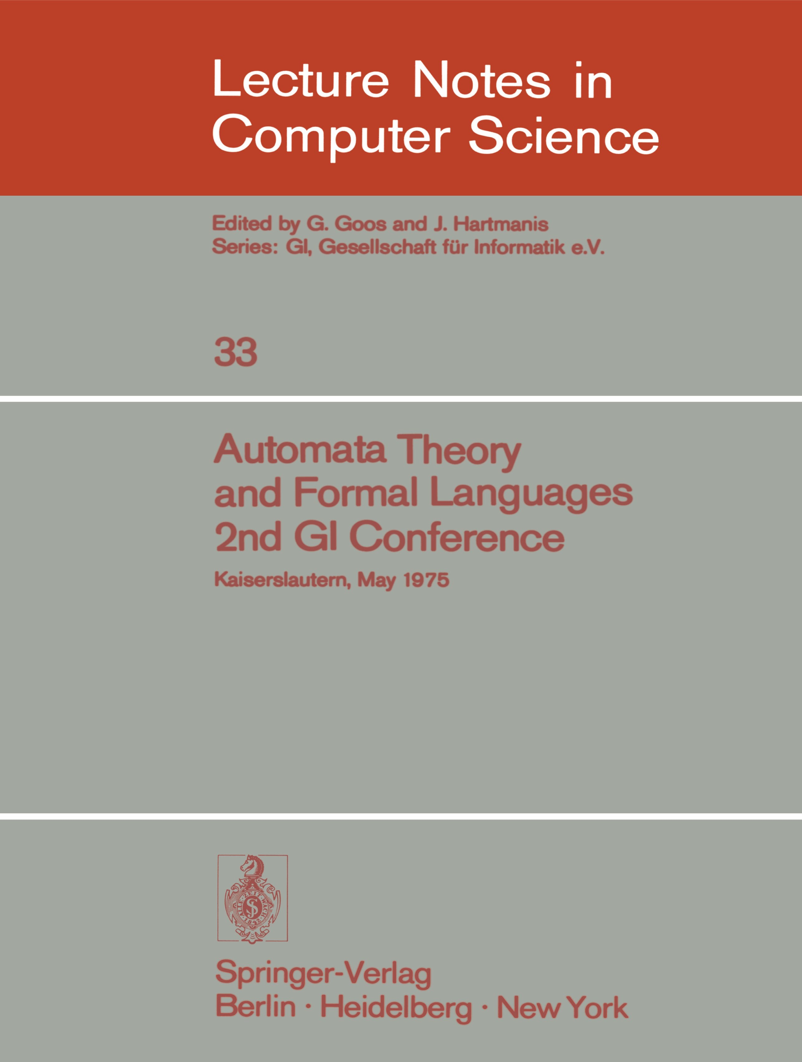 Lecture Notes in Computer Science