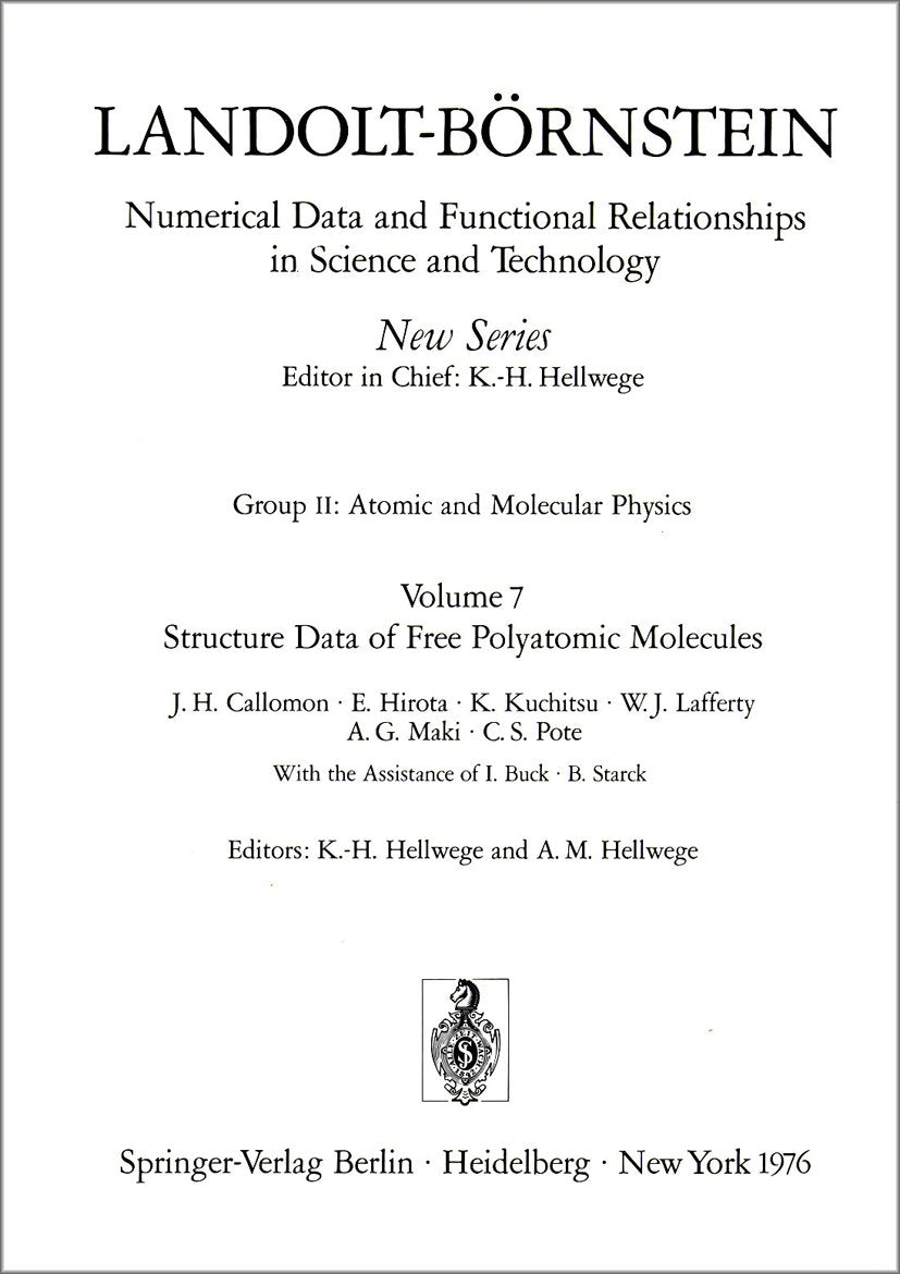 Landolt-Börnstein: Numerical Data and Functional Relationships in Science and Technology - New Series