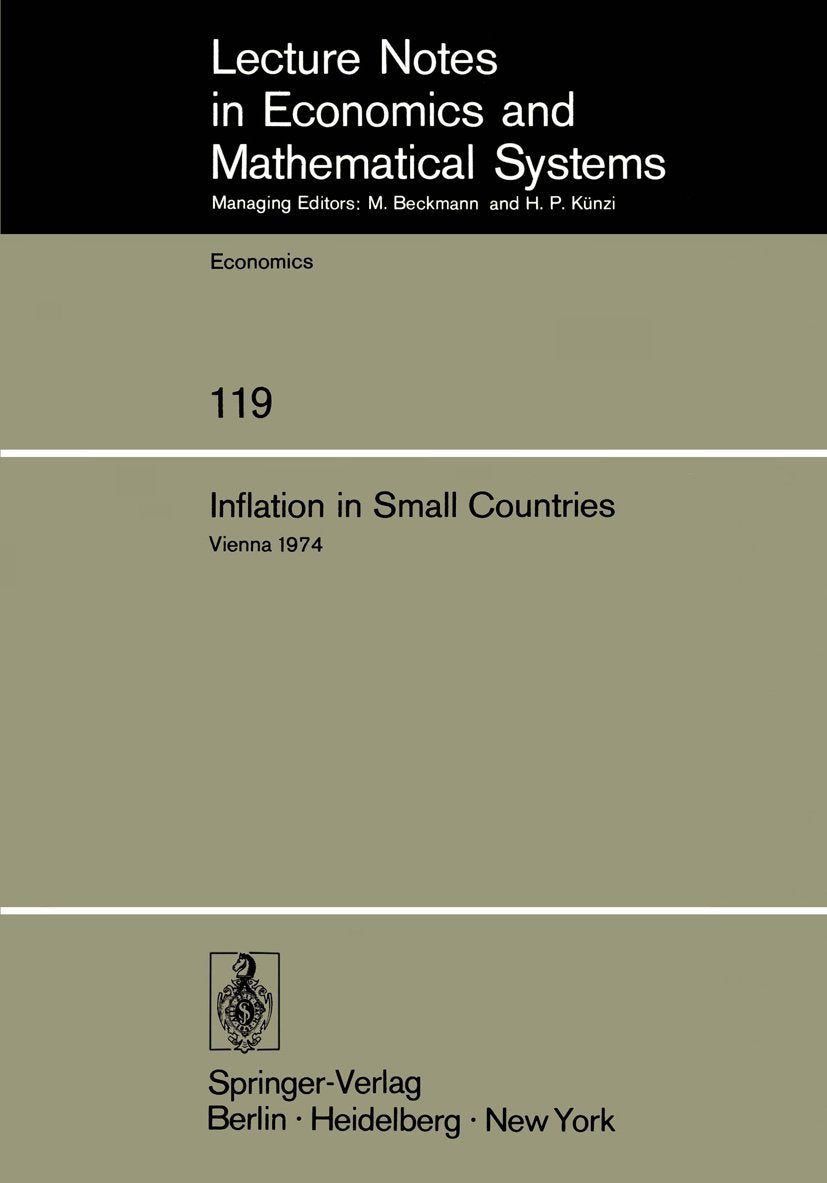 Lecture Notes in Economics and Mathematical Systems