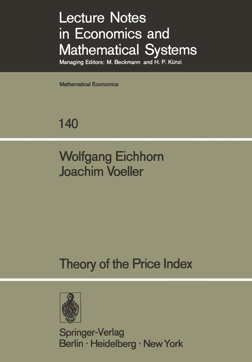 Lecture Notes in Economics and Mathematical Systems